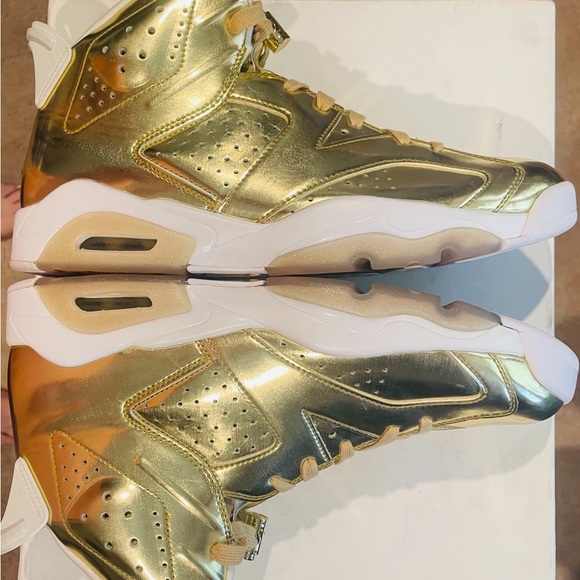 Air Jordan 6 Retro” Pinnacle” Metallic Gold Sneakers Size 11m Original Box - Picture 6 of 14